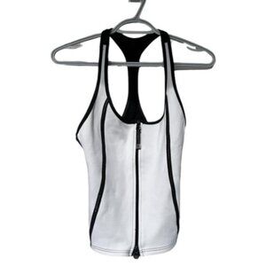 Axcelerate black and white racerback tank top and bikini bottom set size L